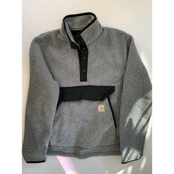 Carhartt RELAXED FIT FLEECE SNAP FRONT JACKET Size small - Picture 2 of 8